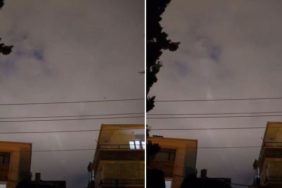 Ankara'da gökyüzündeki ışıklar merak uyandırdı