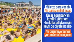İzmir'deki Aquaparkta 'Mahşer' Kalabalığı! Sosyal Medyada Gündem Oldu