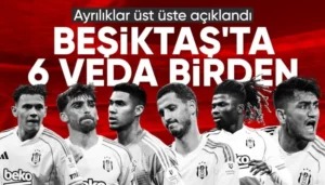 Beşiktaş'ta Büyük Temizlik! Tam 6 Futbolcuyla Yollar Resmen Ayrıldı