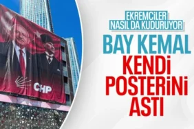 CHP İstanbul İl Başkanlığı'nda poster krizi! Kılıçdaroğlu posterleri binaya asıldı