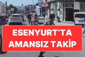 Esenyurt’ta Polis Dur İhtarına Uymayan Şüpheliyi Yoldan Geçen Kuryenin Arkasına Atlayarak Takip Etti