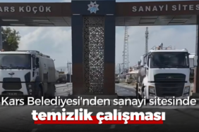 Kars Belediyesi'nden sanayi sitesinde temizlik çalışması